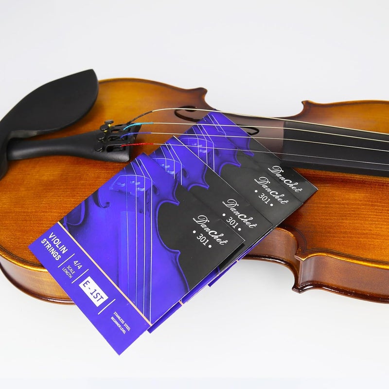 Danchet Violin Strings 4/4 E1. 4pcs Beginners Level, Ball End, Stainless Steel 301… - Image 4